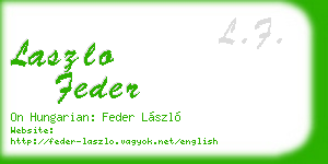 laszlo feder business card